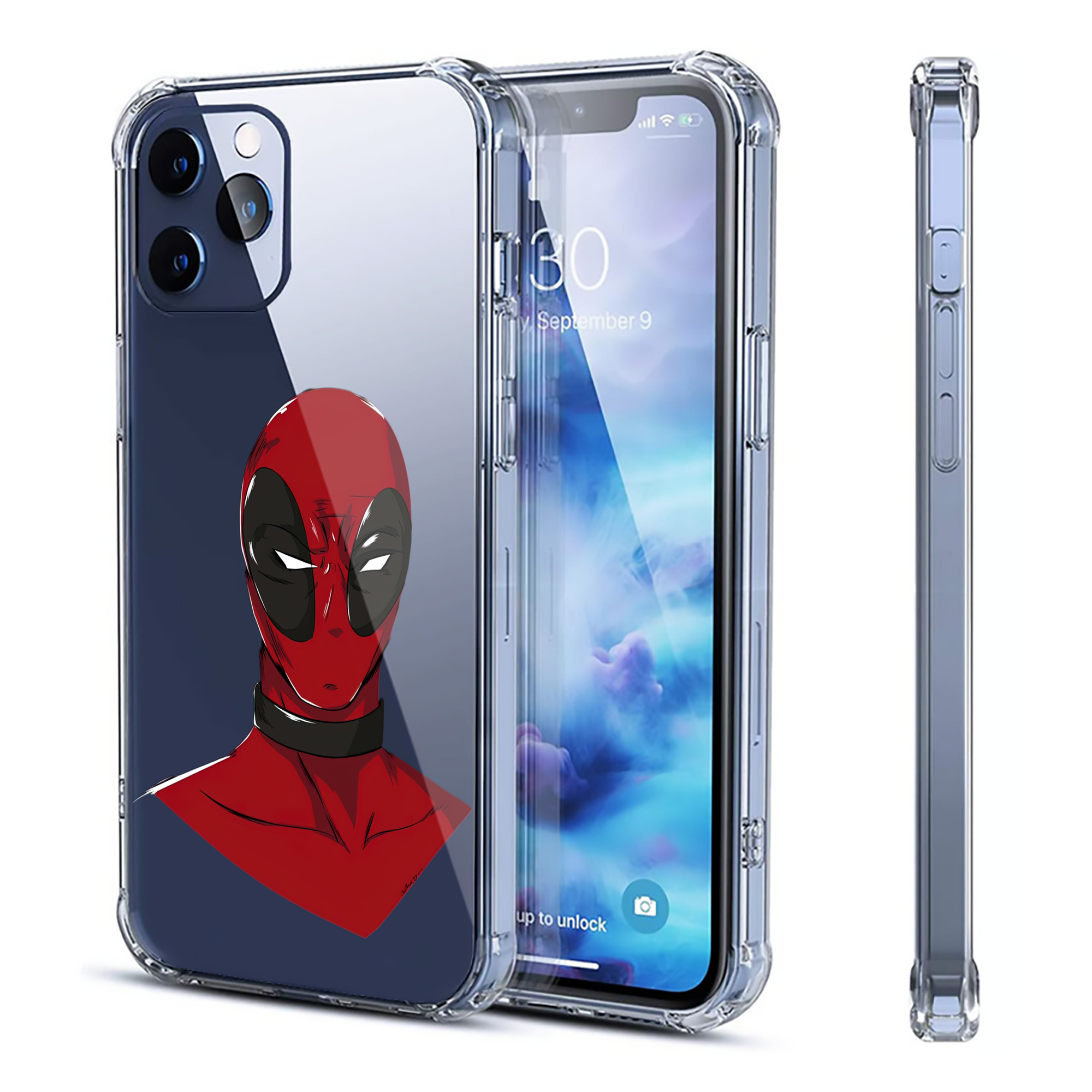 （画像用） Deadpool デッドプール 【iPhone 12シリーズ対応】透明スマホケース（クリアソフトケース）